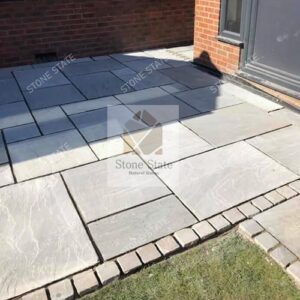 Kandla Grey Sandstone Natural Textured Garden Flooring