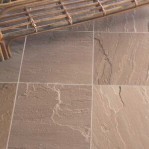 Natural Textured Machine Cut Autumn Brown Sandstone Paving