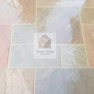 Autumn Brown Sandstone Natural Textured Multi Size Hand Cut Paving