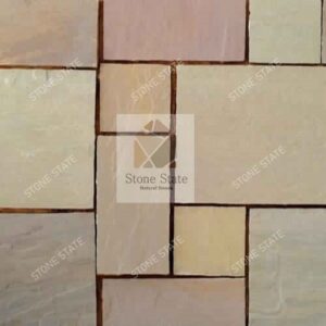 Autumn Brown Sandstone Natural Textured Multi Size Hand Cut Paving