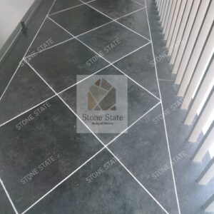 Kadappa Black Lime Stone Leather Finish Balcony Flooring