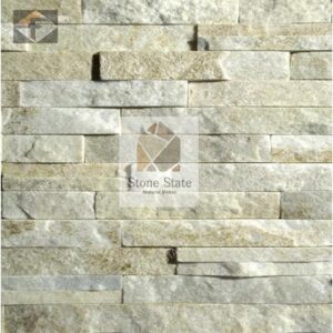 Himachal White Quartzite Stone Mosaic Wall Cladding