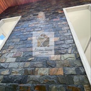 Jak Black Multi Slate Rockface Stone Wall Cladding