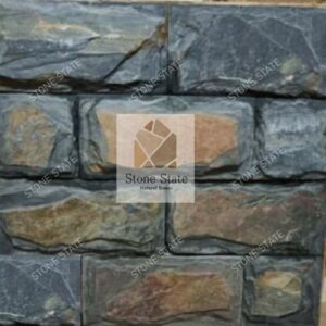 Jak Black Multi Slate Rockface Stone Wall Cladding