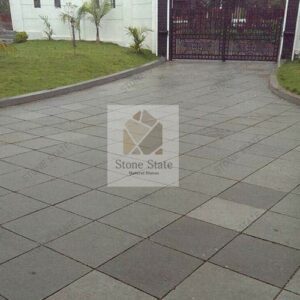 Lime Grey Natural Textured Stone Driveway Flooring