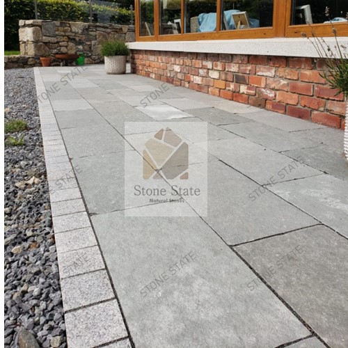 Lime Grey Natural Textured Multi Size Stone Paving - Image 3
