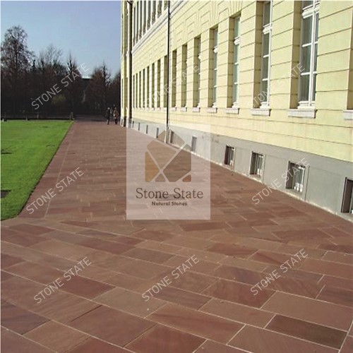Mandana Red Sandstone Natural Textured Multi Size Handcut Edge Stone Paving - Image 3
