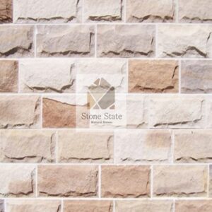 Mint Multi Sandstone Rockface Brick Wall Cladding