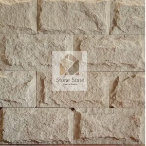 Mint White Rockface Sandstone Wall Cladding