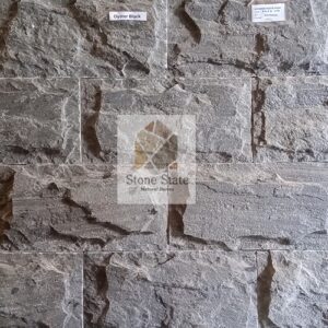Monsoon Black Sandstone Rock Face Stone Wall Cladding