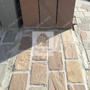 Multi Brown Colored Sandstone Long Brick Outdoor Flooring Paver Stone