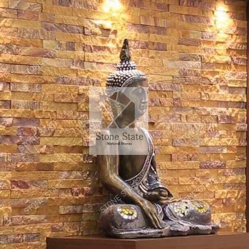 Rainbow Sandstone Mosaic Wall Cladding - Image 2