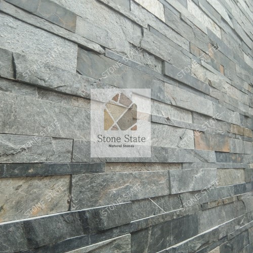 Silver Grey Quartzite Mosaic Stone Wall Cladding - Image 5