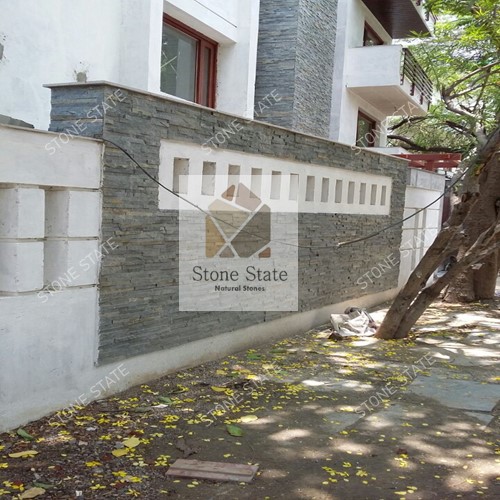 Silver Grey Quartzite Mosaic Stone Wall Cladding - Image 4