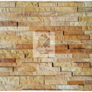 Teak Sandstone Mosaic Wall Cladding