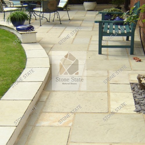 Yellow Lime Stone Natural Surface Handcut Edges Tumbled Multi Size Paving - Image 5