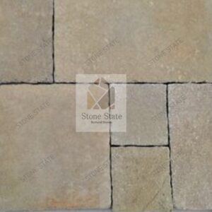 Yellow Lime Stone Natural Surface Handcut Edges Tumbled Multi Size Paving