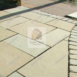 Yellow Lime Stone Natural Surface Handcut Edges Tumbled Multi Size Paving