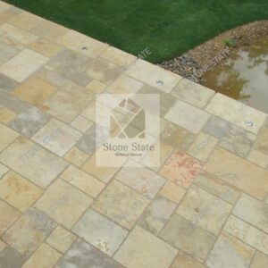 Yellow Lime Stone Natural Surface Multi Size Outdoor Flooring