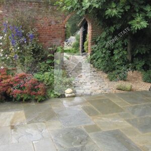 Yellow Lime Stone Natural Surface Multi Size Outdoor Garden Flooring