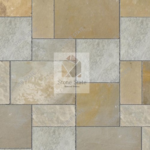 Yellow Lime Stone Natural Surface Handcut Edges Tumbled Multi Size Paving - Image 6
