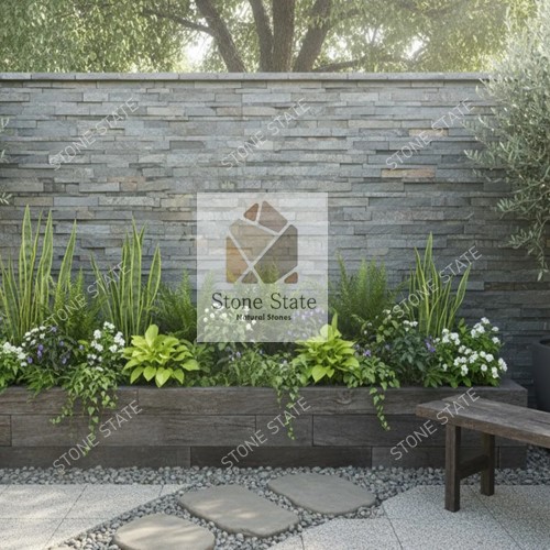 Zeera Green Quartzite Mosaic Stone Wall Cladding - Image 4